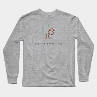 Bear Climbing Tree Long Sleeve T-Shirt